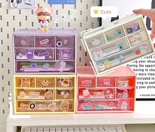 6 drawer desktop cabinet, Cute desktop storage cabinet, Colorful jewelry organizer