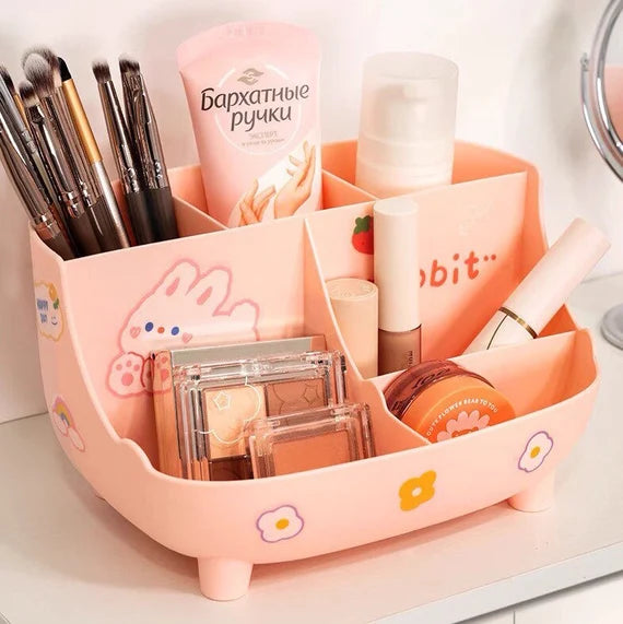 Cute desktop storage box, 6 Section drawer, Makeup organizer, Table storage holder, Storage drawer for office