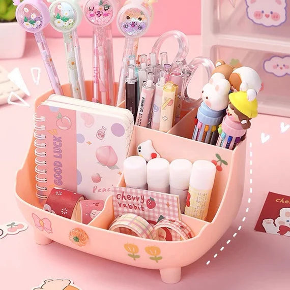 Cute desktop storage box, 6 Section drawer, Makeup organizer, Table storage holder, Storage drawer for office