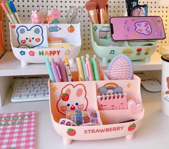 Cute desktop storage box, 6 Section drawer, Makeup organizer, Table storage holder, Storage drawer for office