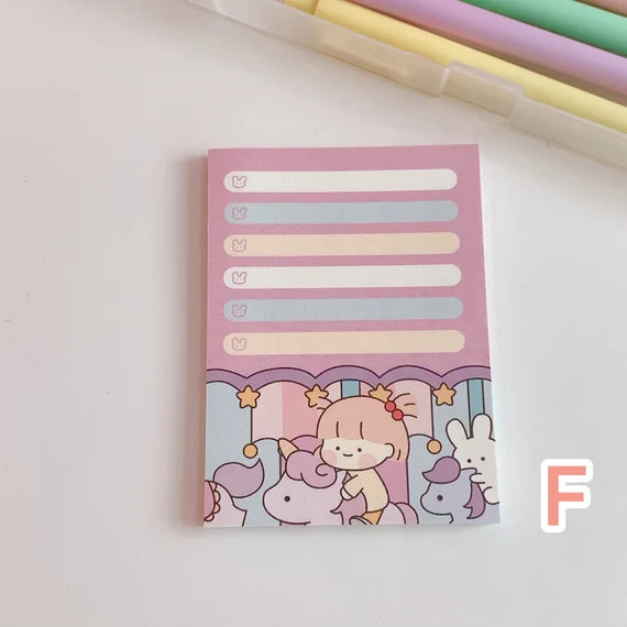 Cute To-do-list notepad, Mini daily planer, Cartoon to do list notebook, Plan sticky note, Bullet journal sticker, 50 Sheet pad, Paper note