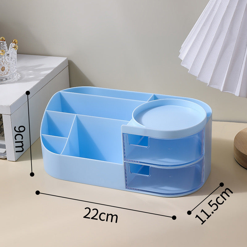 Desktop storage box, Cute storage drawer, Desk storage cabinet, Multi sections organizer, Office storage box, Table organizer