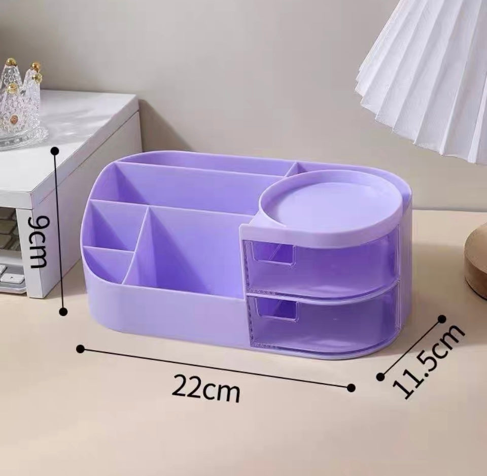 Desktop storage box, Cute storage drawer, Desk storage cabinet, Multi sections organizer, Office storage box, Table organizer