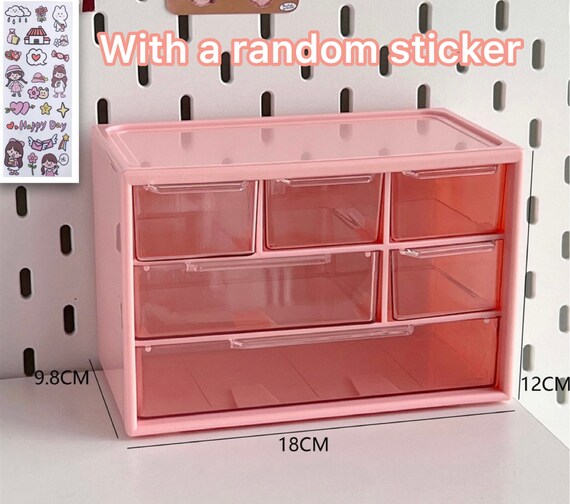 6 drawer desktop cabinet, Cute desktop storage cabinet, Colorful jewelry organizer