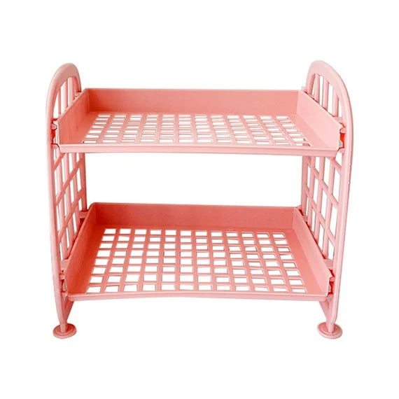 Cute desktop storage rack, 2 tier desktop shelf, Organizer for office, Home organization, Makeup organizer, Double layer bathroom shelves