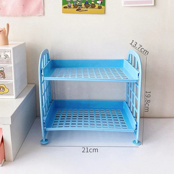 Cute desktop storage rack, 2 tier desktop shelf, Organizer for office, Home organization, Makeup organizer, Double layer bathroom shelves