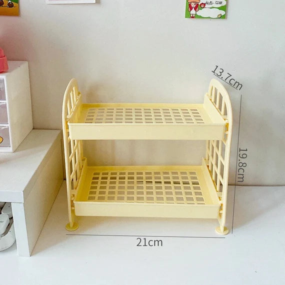 Cute desktop storage rack, 2 tier desktop shelf, Organizer for office, Home organization, Makeup organizer, Double layer bathroom shelves