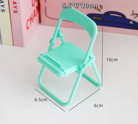 Cute cell phone holder, Desktop phone stands, Colorful mini chairs phone stand for desk, Portable smartphone stands, Phone holder for travel