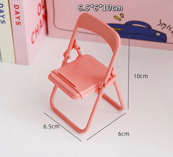 Cute cell phone holder, Desktop phone stands, Colorful mini chairs phone stand for desk, Portable smartphone stands, Phone holder for travel