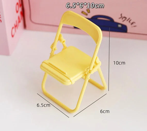 Cute cell phone holder, Desktop phone stands, Colorful mini chairs phone stand for desk, Portable smartphone stands, Phone holder for travel