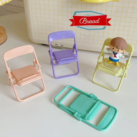 Cute cell phone holder, Desktop phone stands, Colorful mini chairs phone stand for desk, Portable smartphone stands, Phone holder for travel