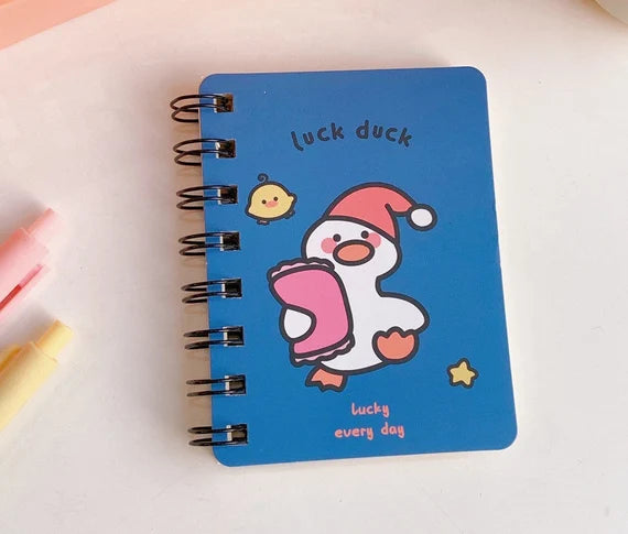 Cute mini notebook, Portable blank note book, Cartoon notepad,  Hardcover mini planner