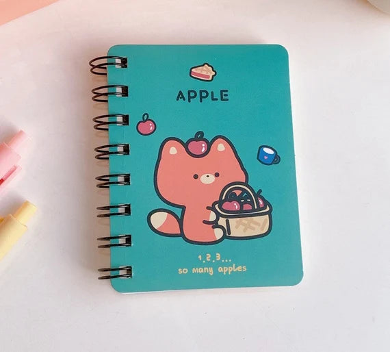 Cute mini notebook, Portable blank note book, Cartoon notepad,  Hardcover mini planner