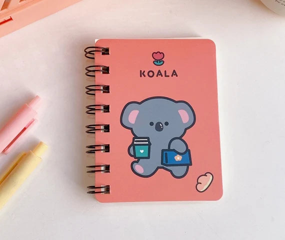 Cute mini notebook, Portable blank note book, Cartoon notepad,  Hardcover mini planner