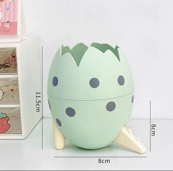 Cute pen holder, Dinosaur egg organizer, Egg shaped container, Desktop storage box, Makeup brush holder, Pencil holder