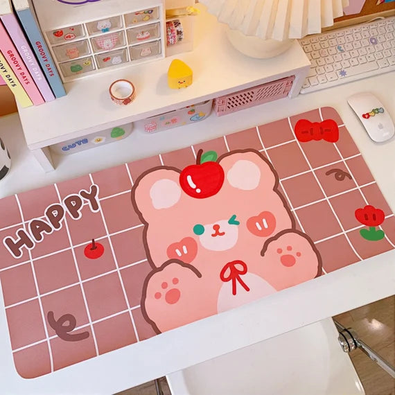 Cute desk mat, Waterproof table mat, Large mousepad, Cartoon keyboard mat, Rectangular mat, Heatproof mat