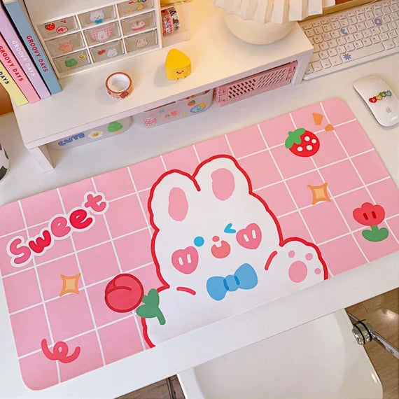 Cute desk mat, Waterproof table mat, Large mousepad, Cartoon keyboard mat, Rectangular mat, Heatproof mat