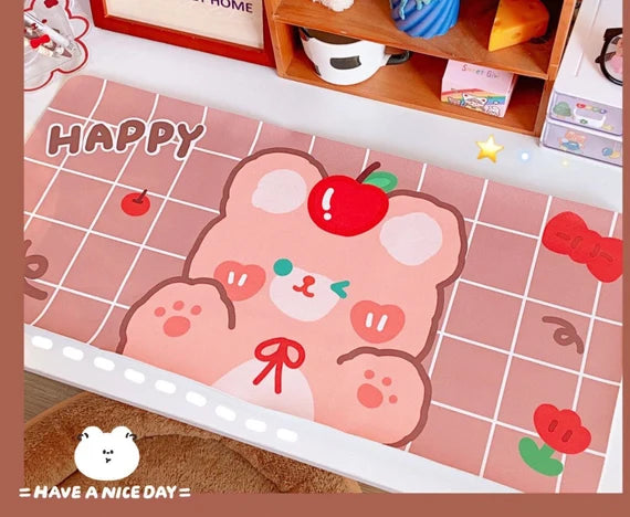 Cute desk mat, Waterproof table mat, Large mousepad, Cartoon keyboard mat, Rectangular mat, Heatproof mat