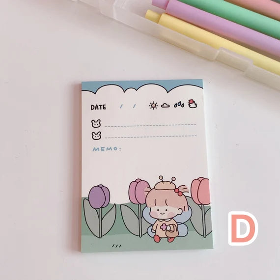 Cute To-do-list notepad, Mini daily planer, Cartoon to do list notebook, Plan sticky note, Bullet journal sticker, 50 Sheet pad, Paper note